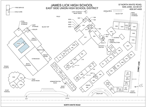 This is the map of James Lick High School.