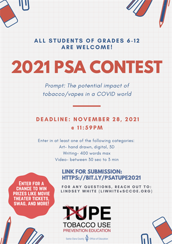 This is a flyer for the Tobacco Use Prevention Education Program